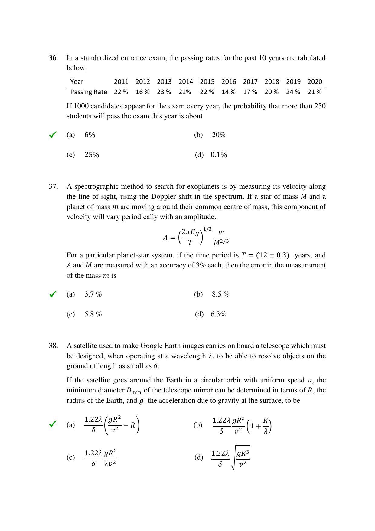 TIFR GS 2022 Physics Question Paper - Page 13