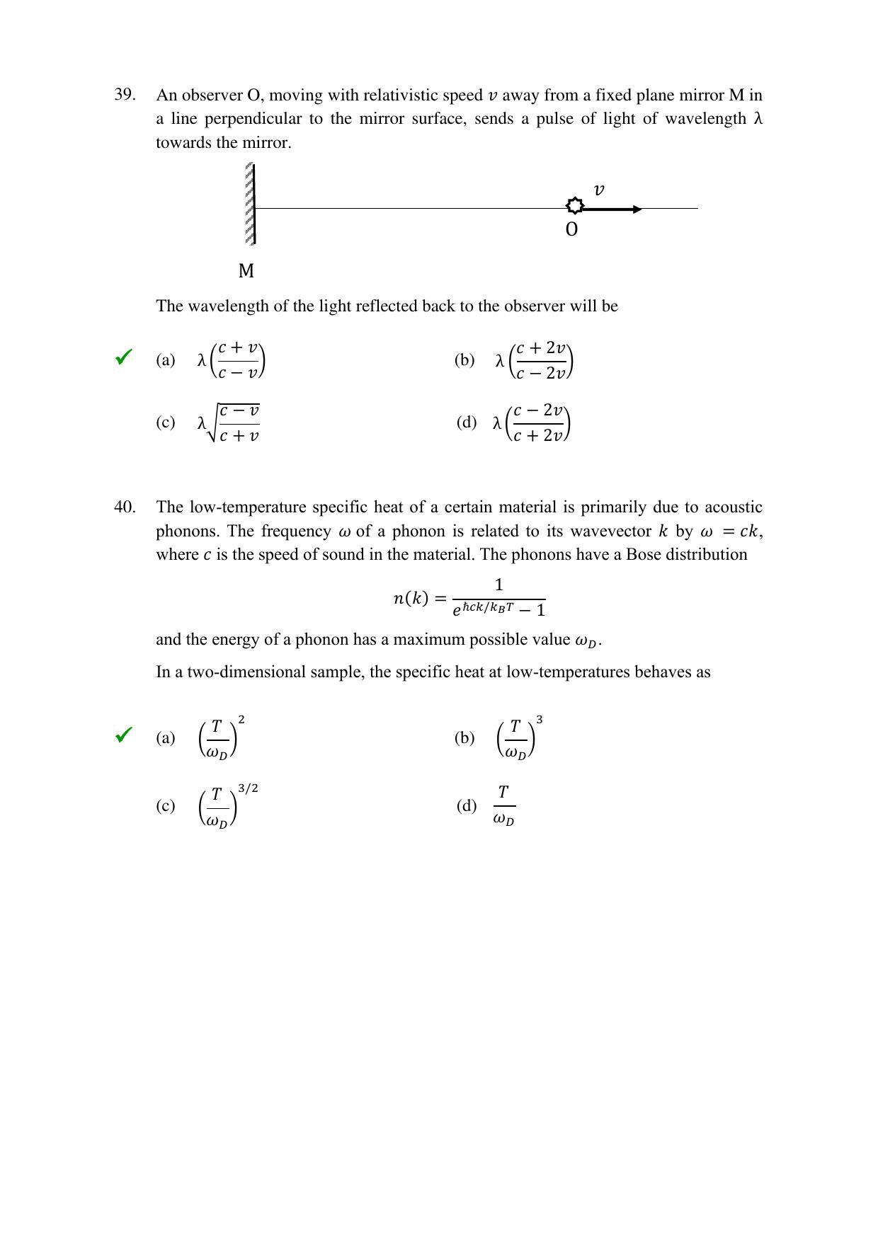 TIFR GS 2022 Physics Question Paper - Page 14