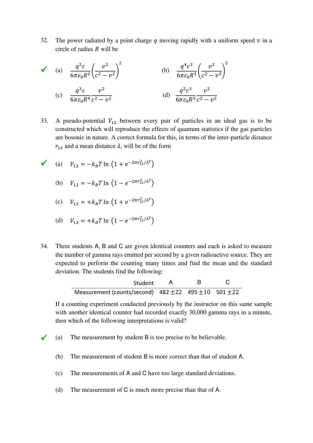 TIFR GS 2022 Physics Question Paper - Page 18