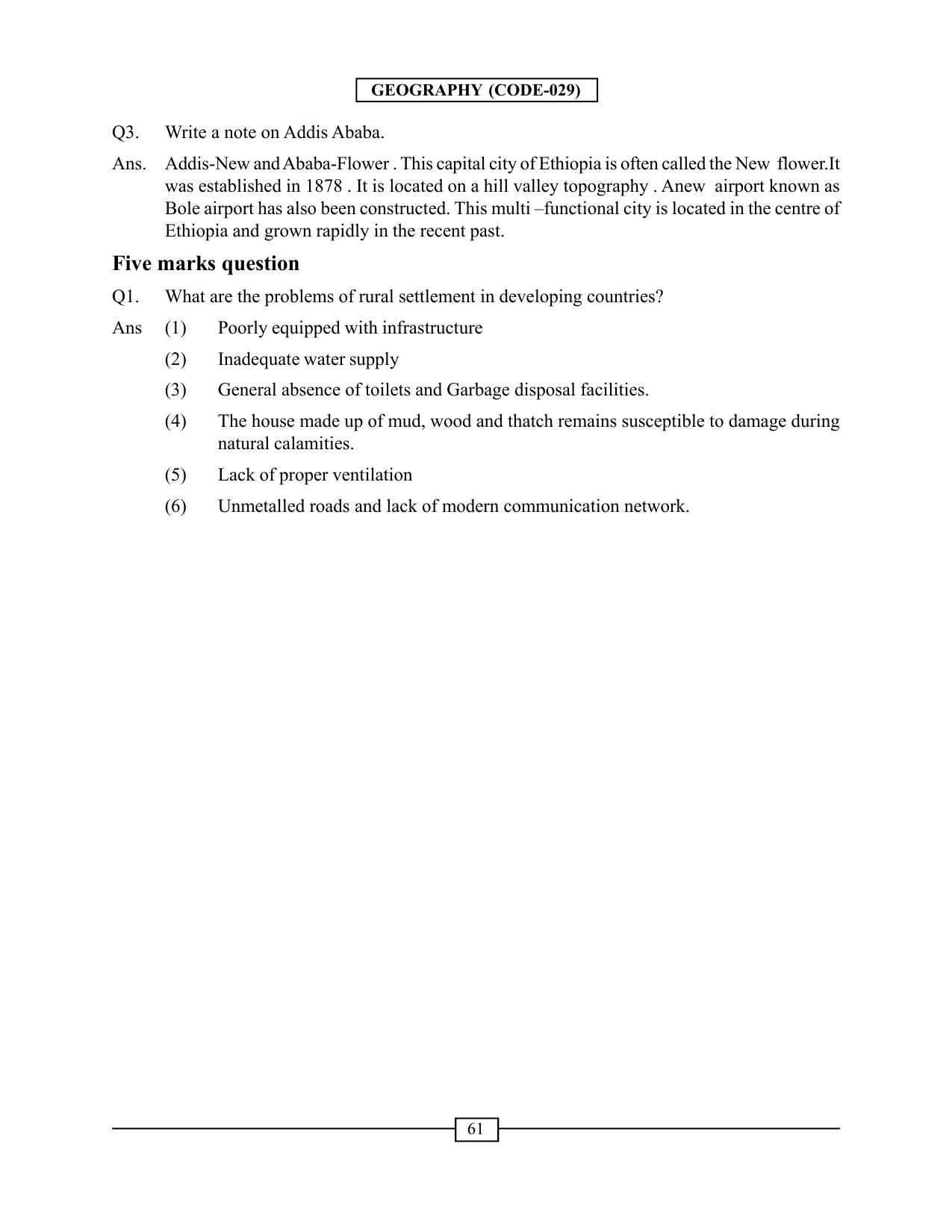CBSE Worksheets for Class 12 Geography Human Settlements - Page 4