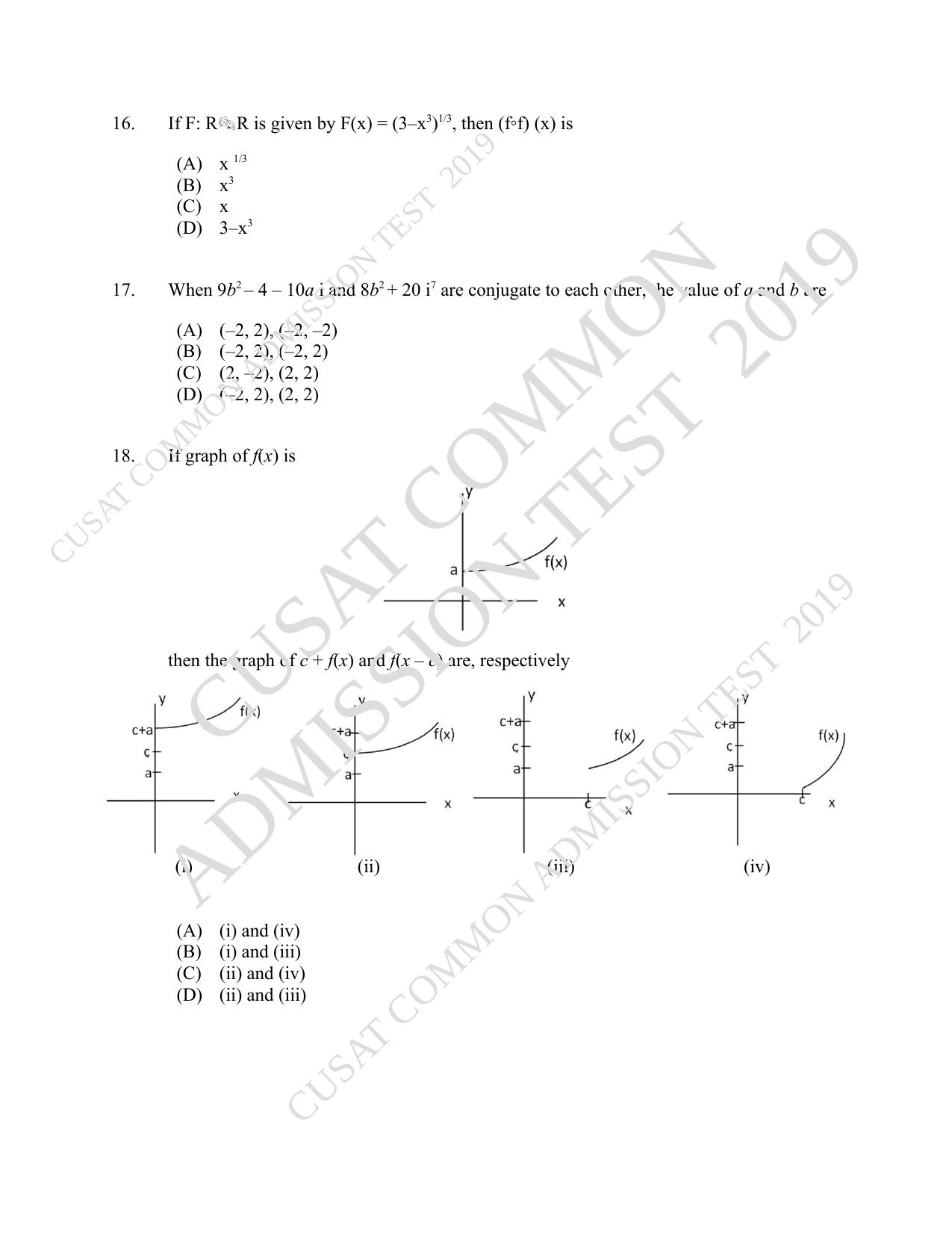 CUSAT CAT 2019 MVoc Mobile Question Paper With Answer Key - Page 4