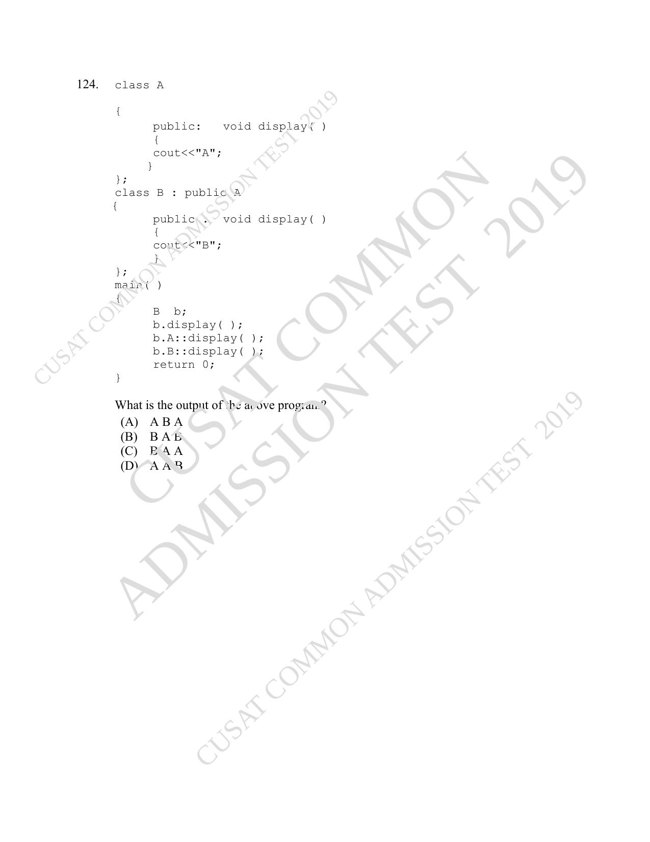 CUSAT CAT 2019 MVoc Mobile Question Paper With Answer Key - Page 37