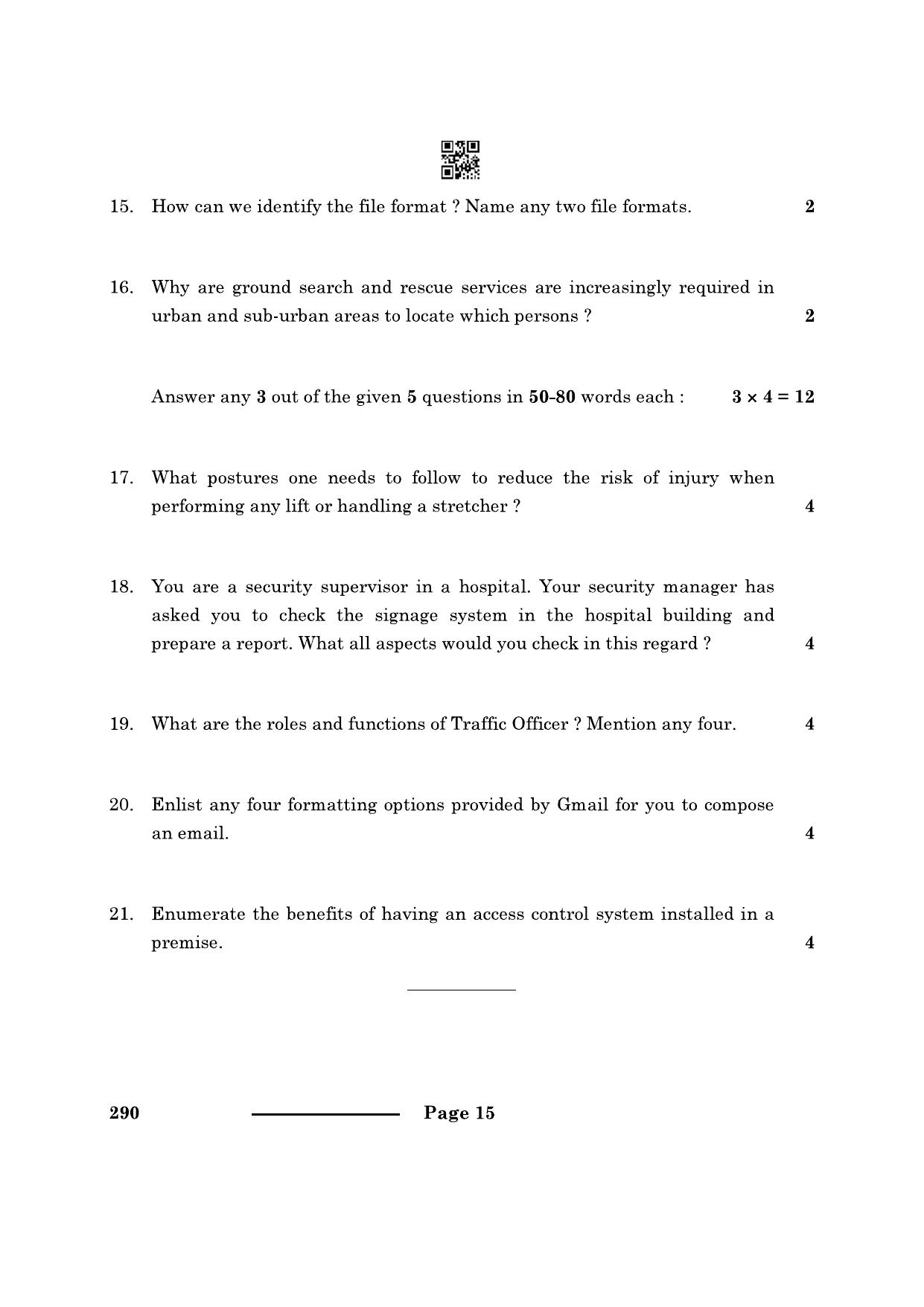 CBSE Class 10 Security 2024 Question Paper - Page 15