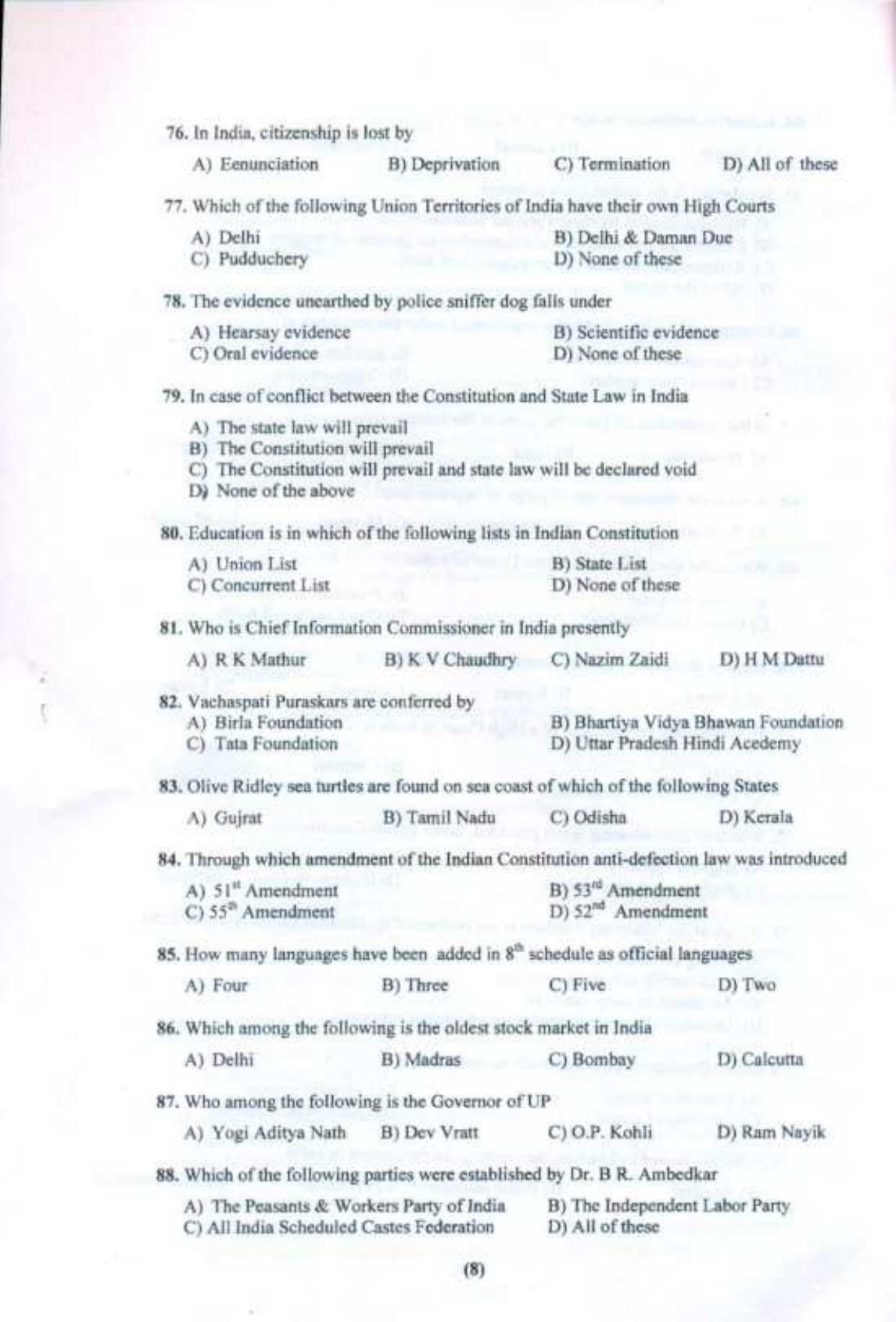 PU LLB 2017 Question Paper - Page 9
