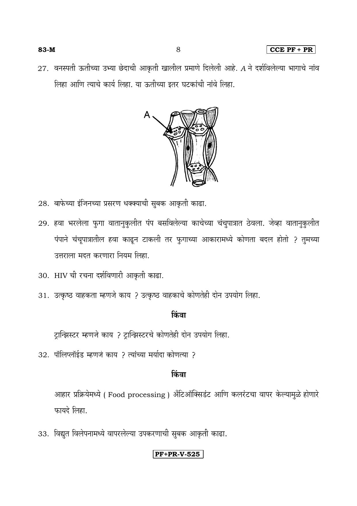 Karnataka SSLC Science (MARATHI Medium) - 83-M CCE PF_PR_s4 April 2017 Question Paper - Page 8