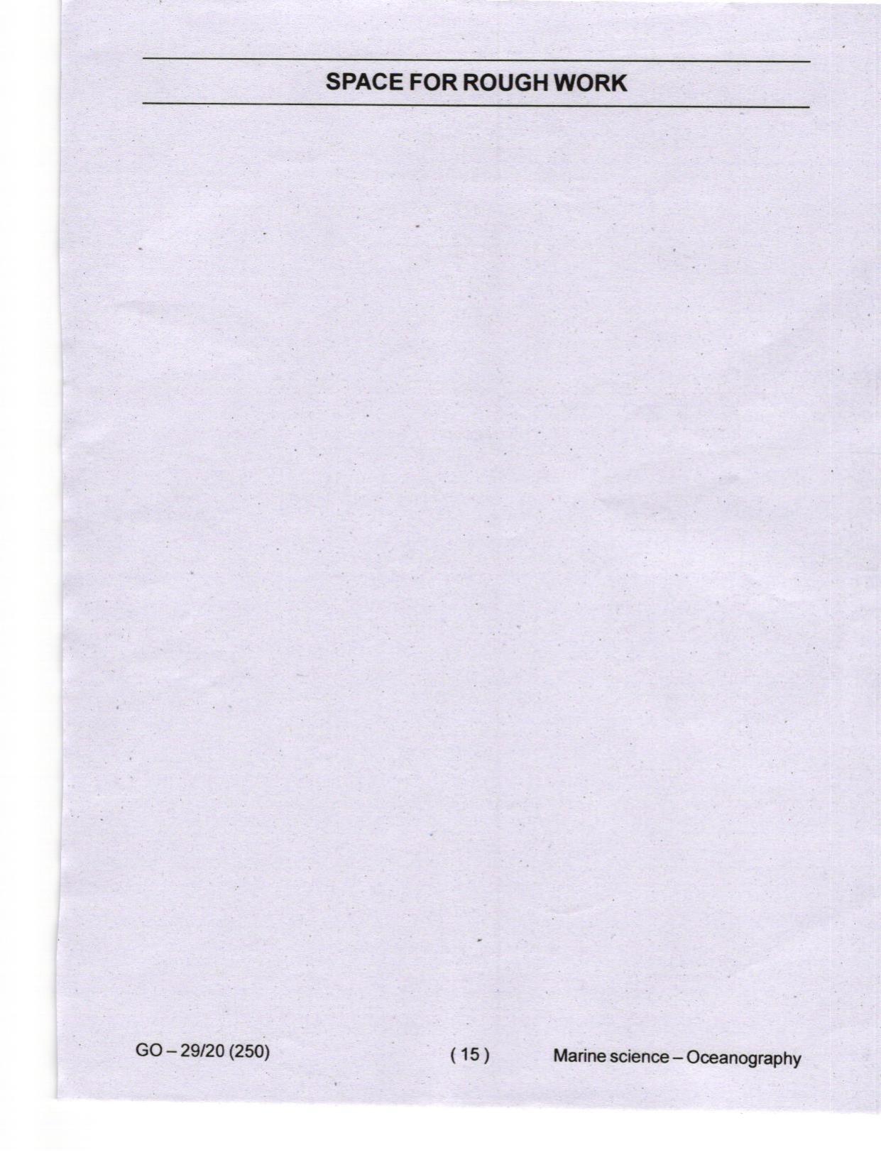 Odisha CPET 2024 OCEANOGRAPHY Question Papers - Page 15