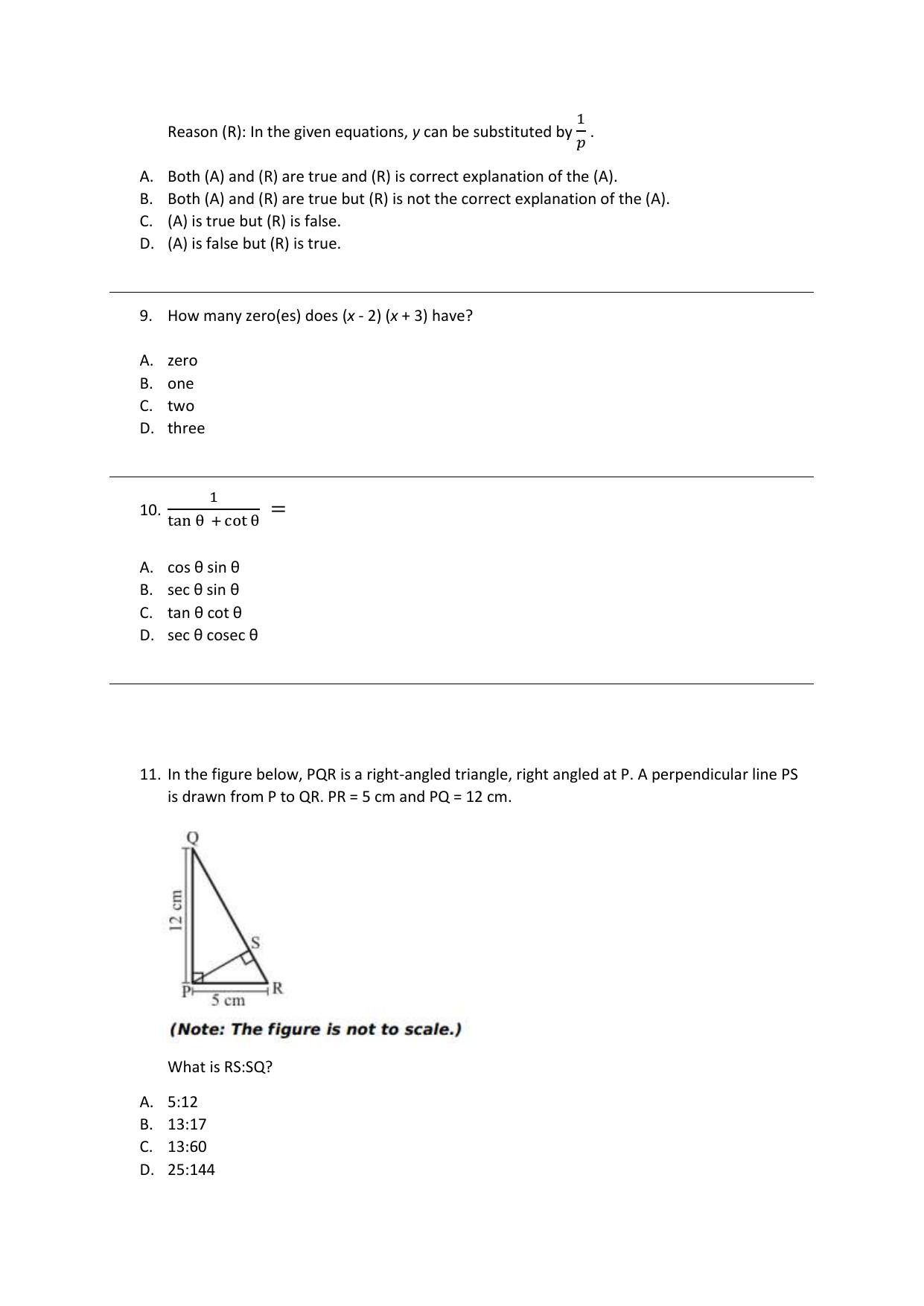 CBSE Class 10 Mathematics (Standard) Practice Questions 2021-22 - Page 4
