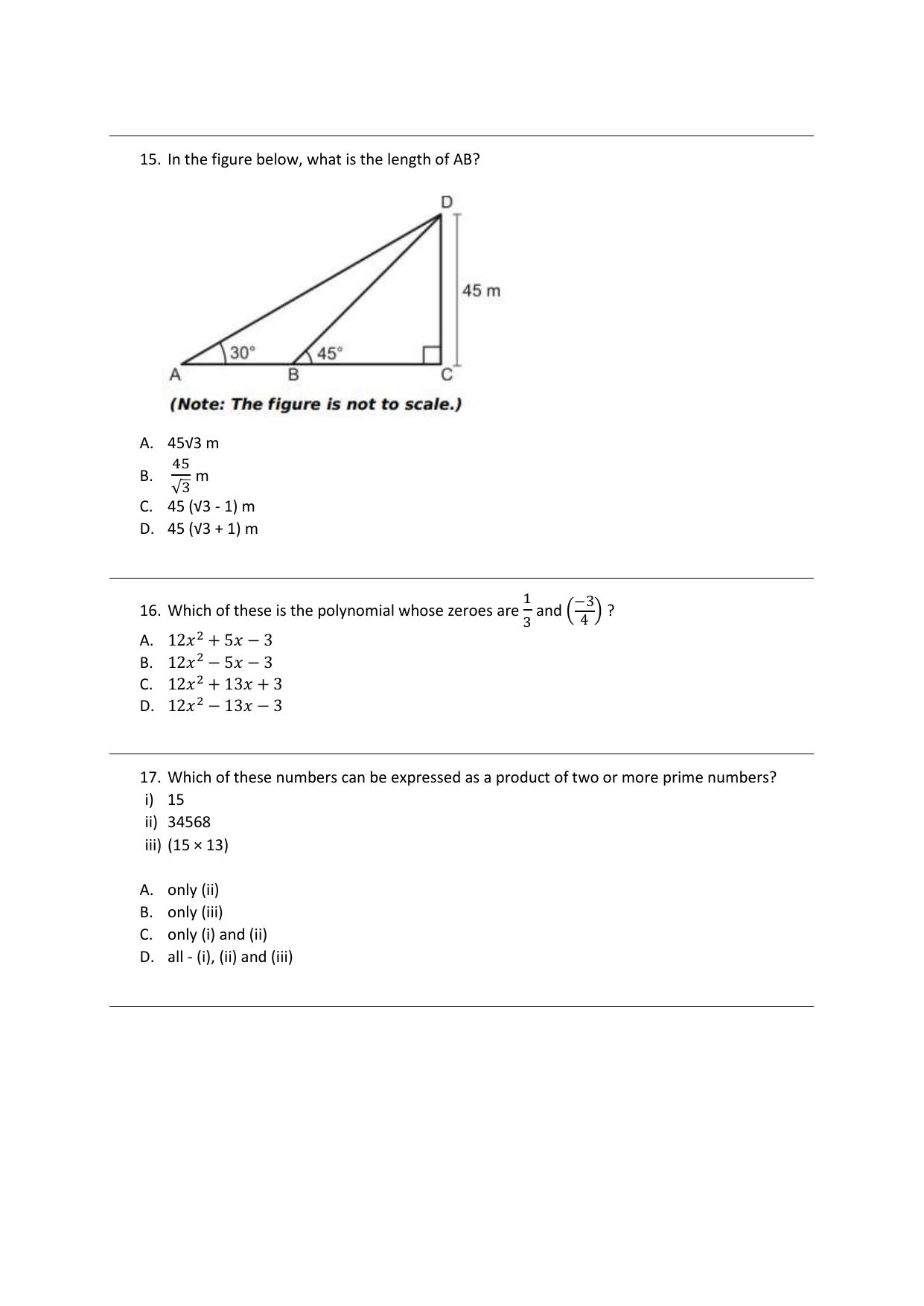 CBSE Class 10 Mathematics (Standard) Practice Questions 2021-22 - Page 6