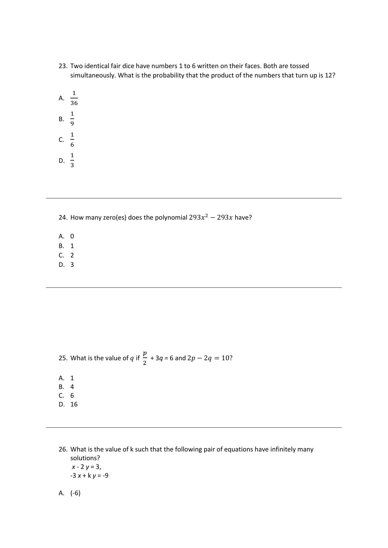 CBSE Class 10 Mathematics (Standard) Practice Questions 2021-22 - Page 9