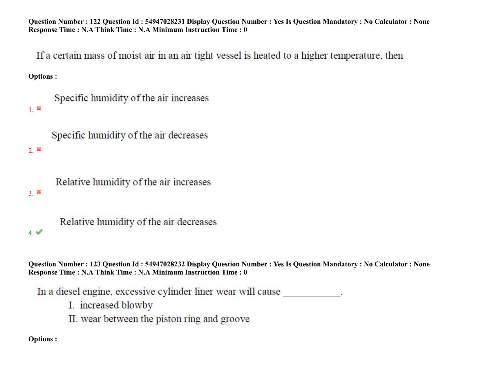 AP RCET 2022: Marine Engineering -  19-10-2022 (Wednesday) Session-I Question Paper With keys - Page 93