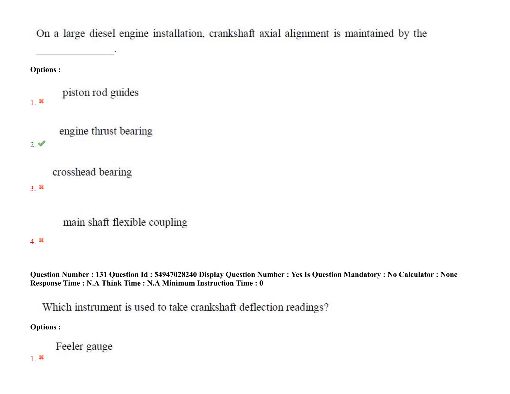 AP RCET 2022: Marine Engineering -  19-10-2022 (Wednesday) Session-I Question Paper With keys - Page 99