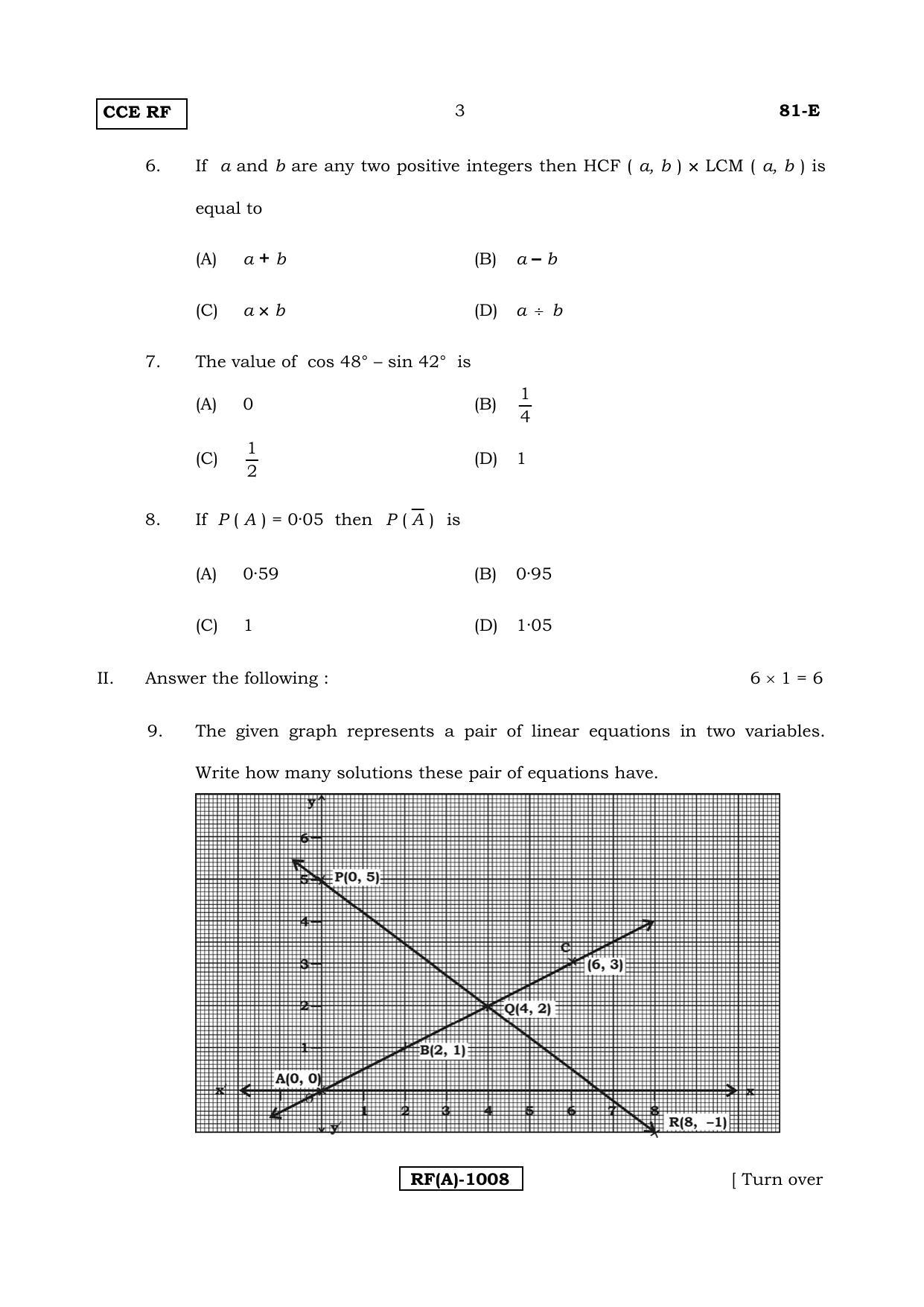 Karnataka SSLC Maths - ENGLISH (81E-A Version_e1) March/April 2019 Question Paper - Page 3