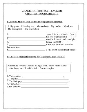 Worksheet for Class 5 English Assignment 53