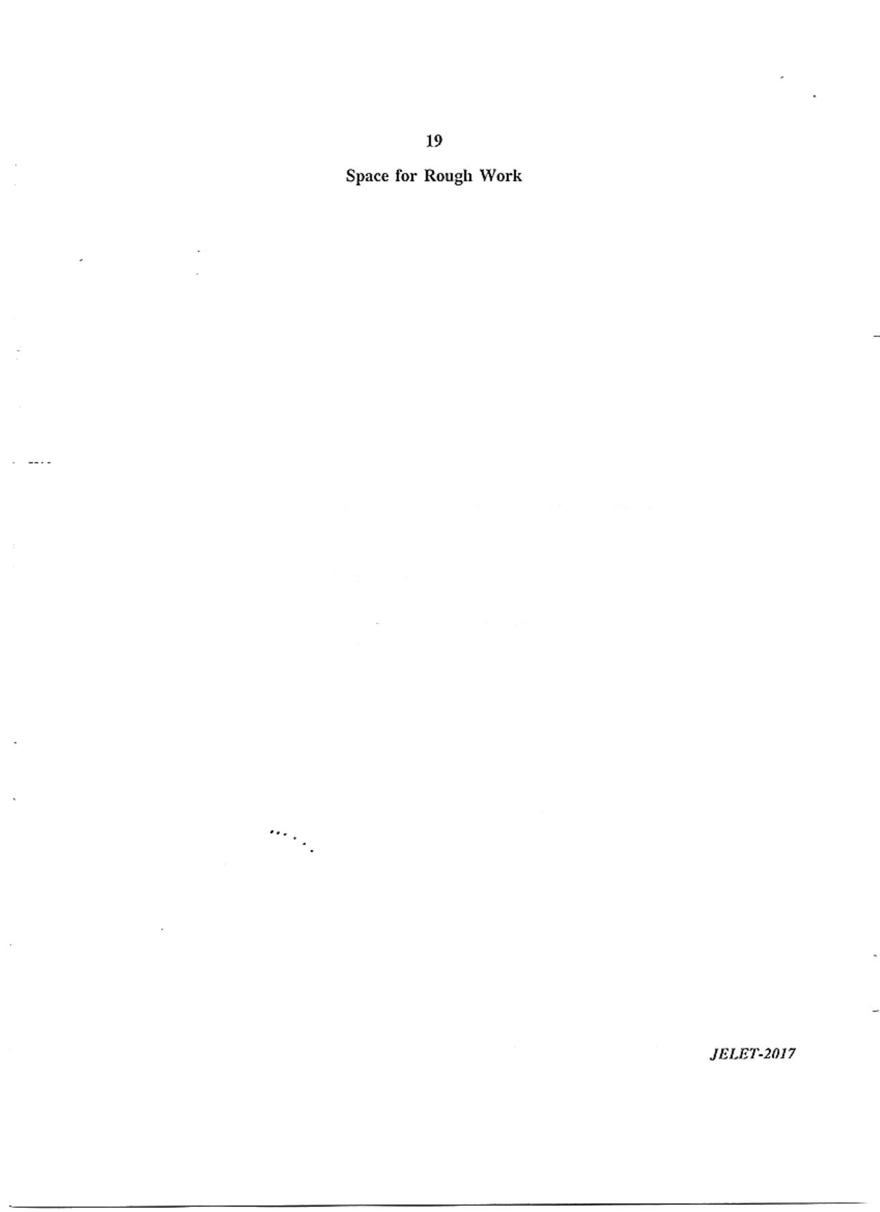 WBJEE JELET 2017 ( B.Sc. ) - Page 19