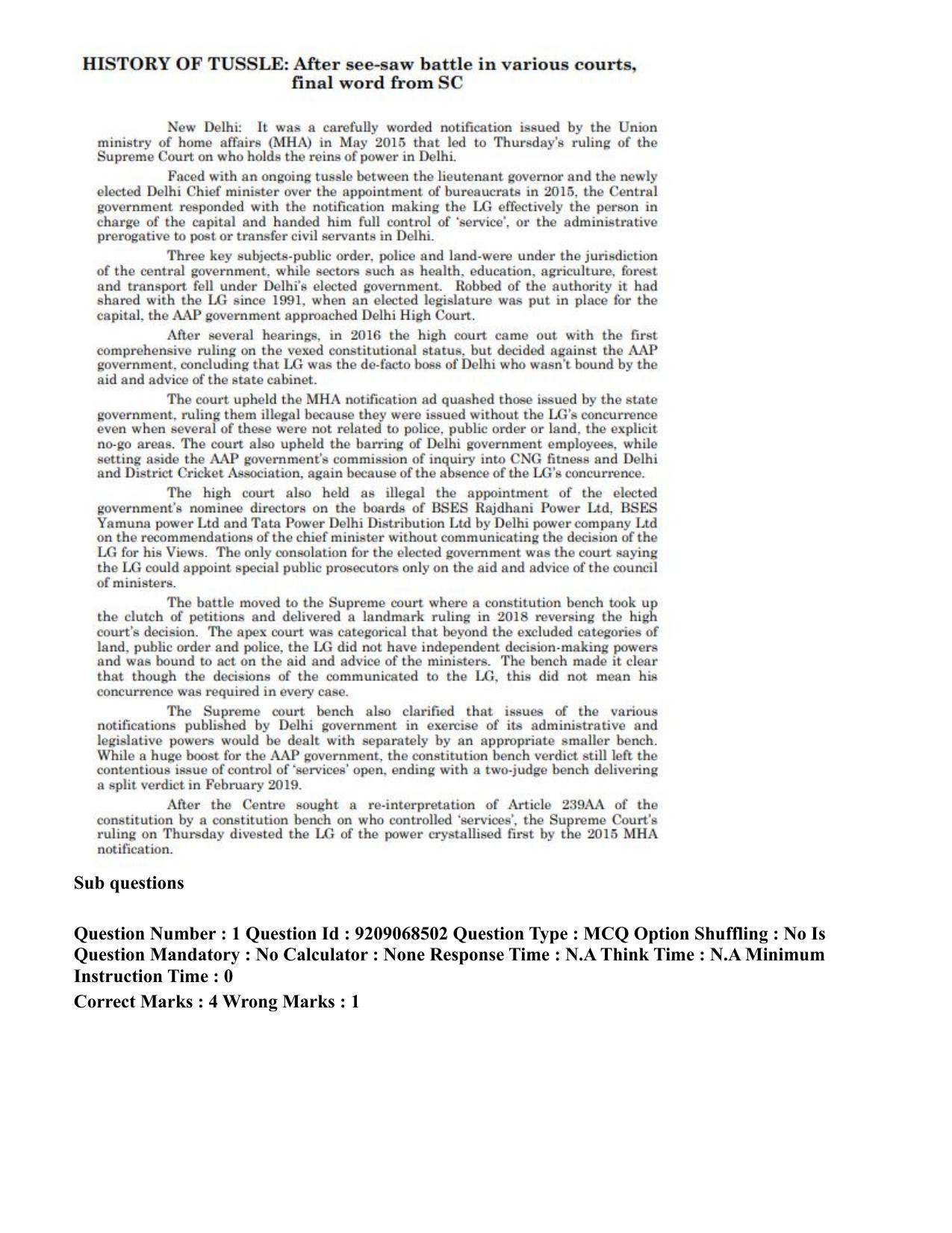 CUET PG 2023: ACQP16 – Puranetihas (Eng.)-Shift 3 (08-06-2023) Question Paper - Page 6