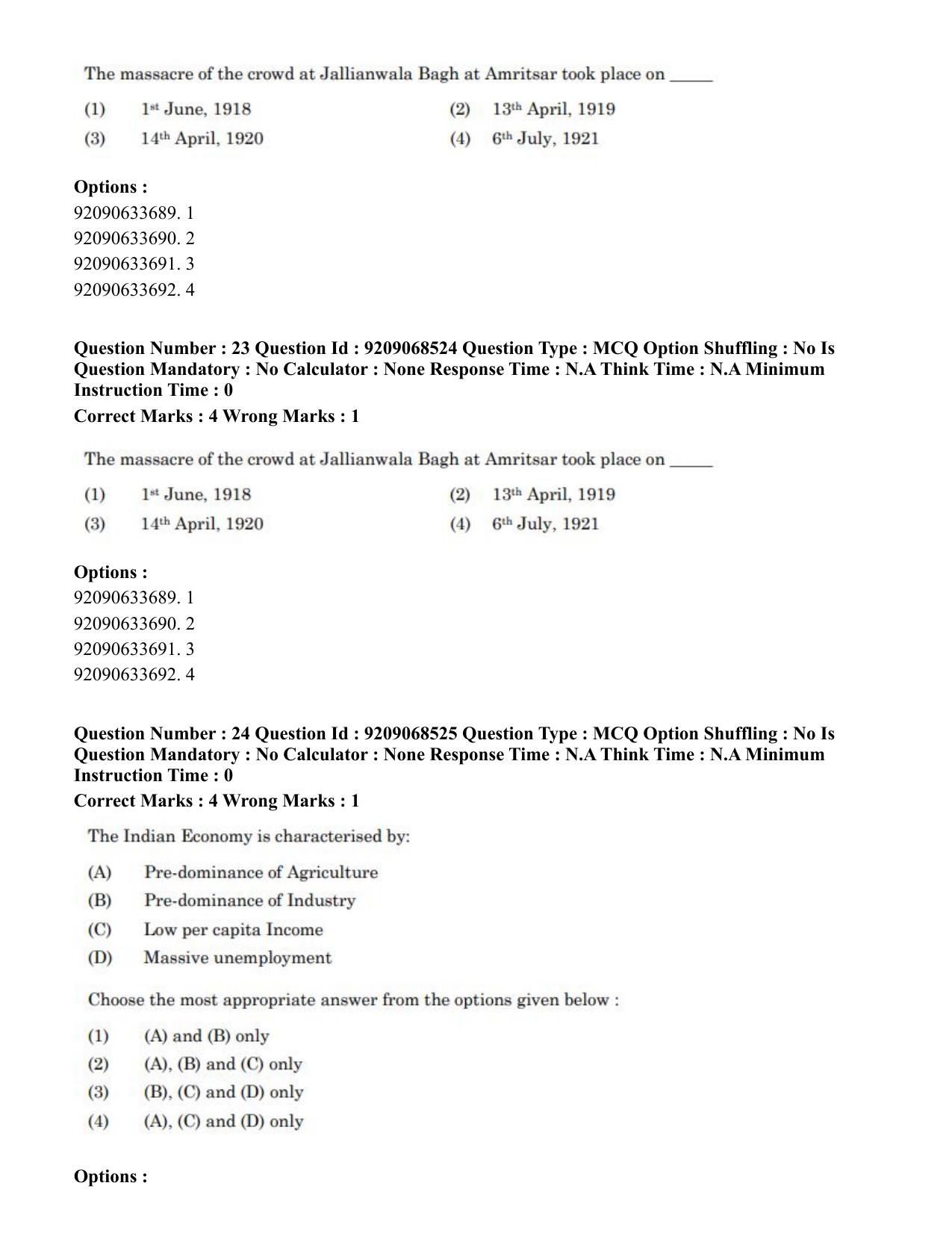 CUET PG 2023: ACQP16 – Puranetihas (Eng.)-Shift 3 (08-06-2023) Question Paper - Page 37