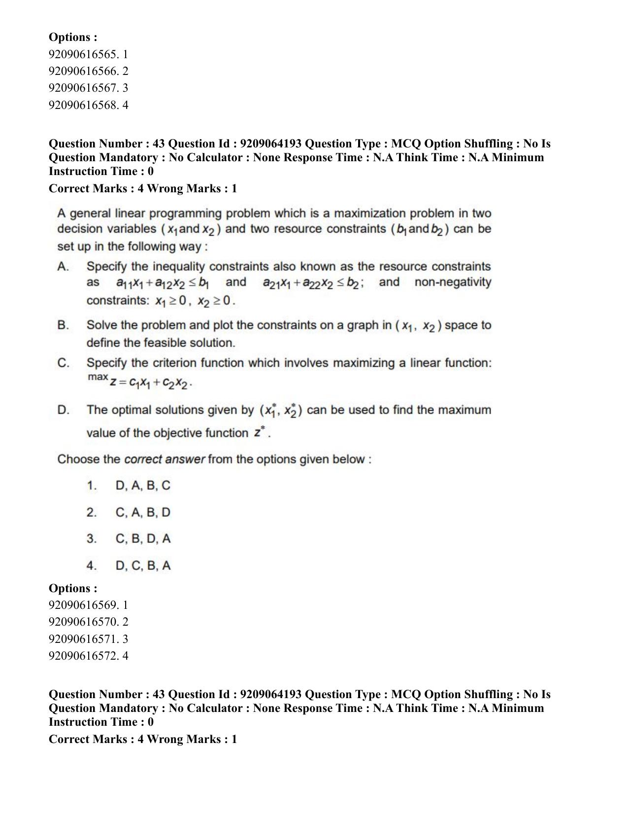 CUET PG 2023: COQP10 – Economics (Hindi)-shift 1 (06-06-2023) Question Paper - Page 46