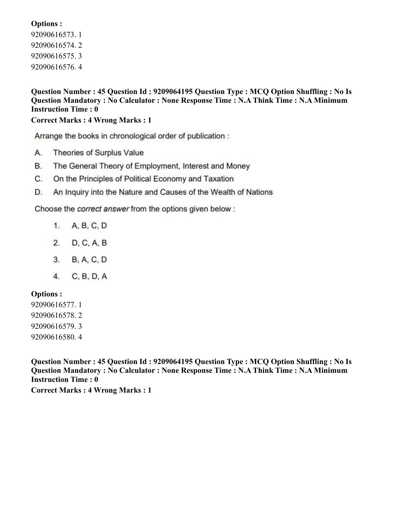 CUET PG 2023: COQP10 – Economics (Hindi)-shift 1 (06-06-2023) Question Paper - Page 49