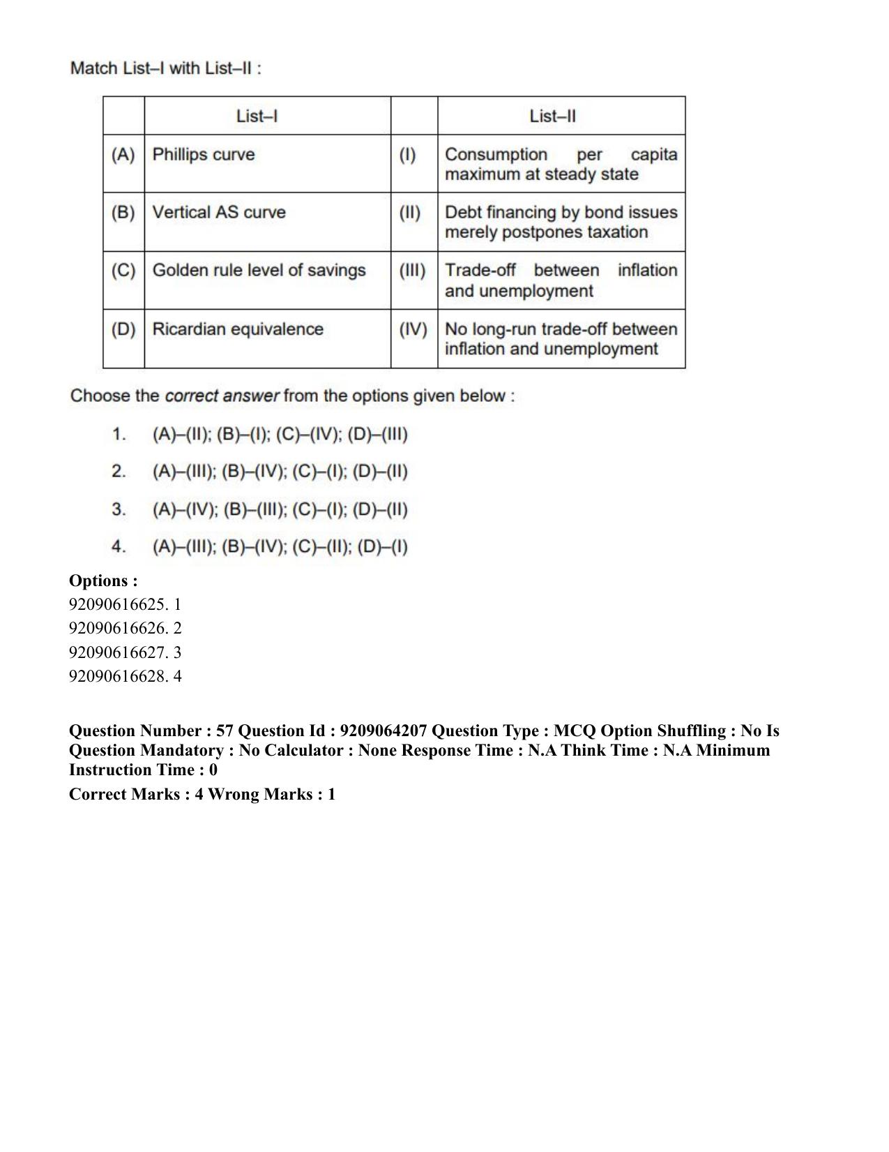 CUET PG 2023: COQP10 – Economics (Hindi)-shift 1 (06-06-2023) Question Paper - Page 68
