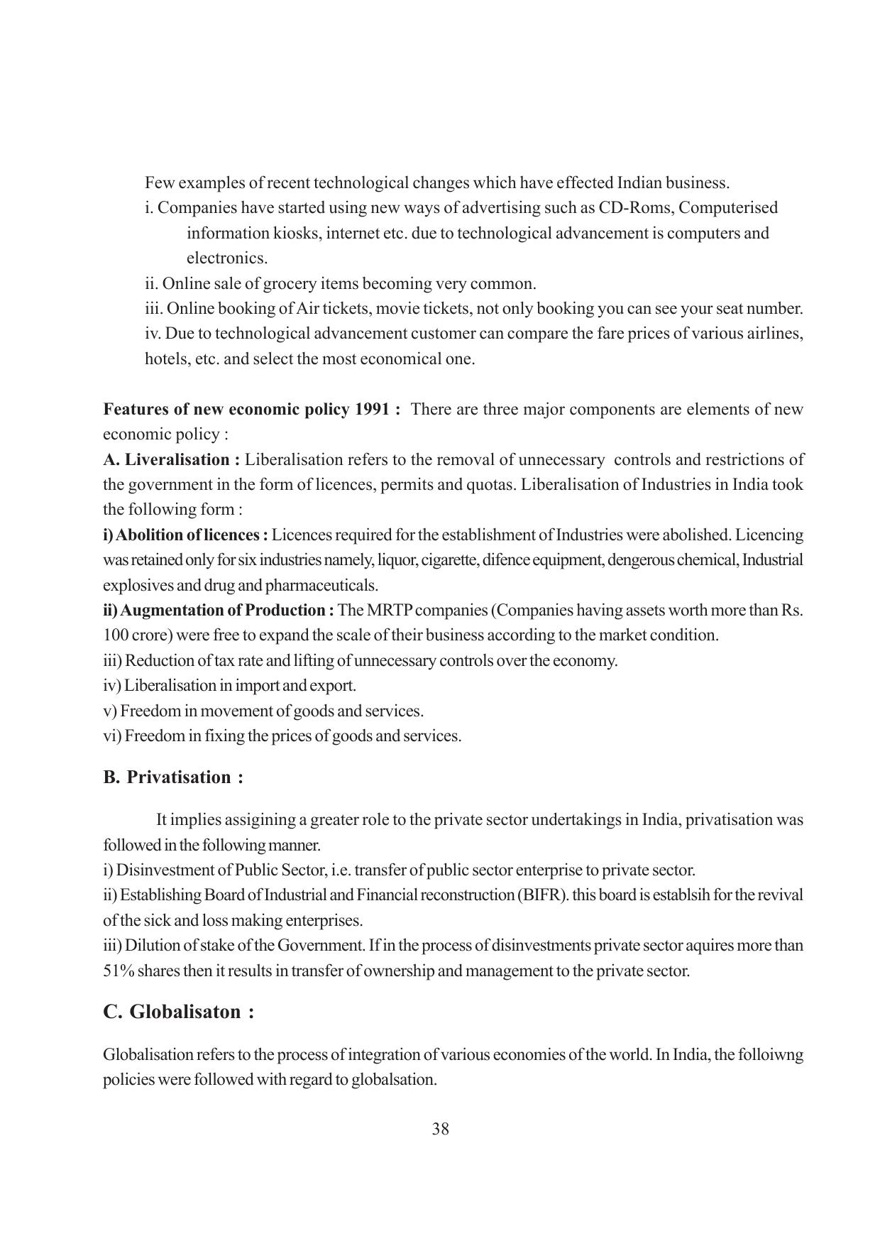 Tripura Board Class 12 Business Studies English Version Workbooks - Page 38