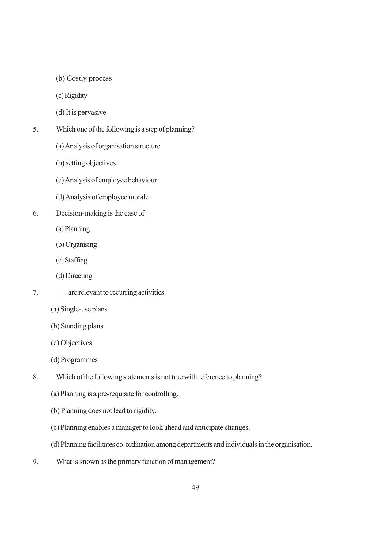 Tripura Board Class 12 Business Studies English Version Workbooks - Page 49