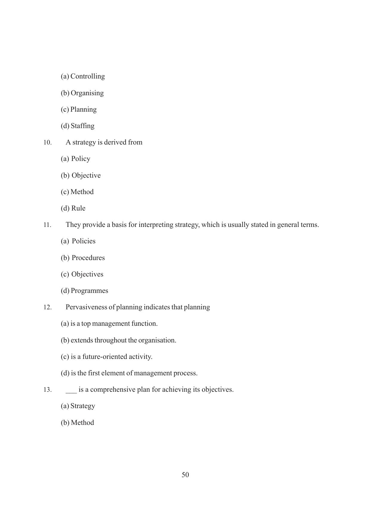 Tripura Board Class 12 Business Studies English Version Workbooks - Page 50