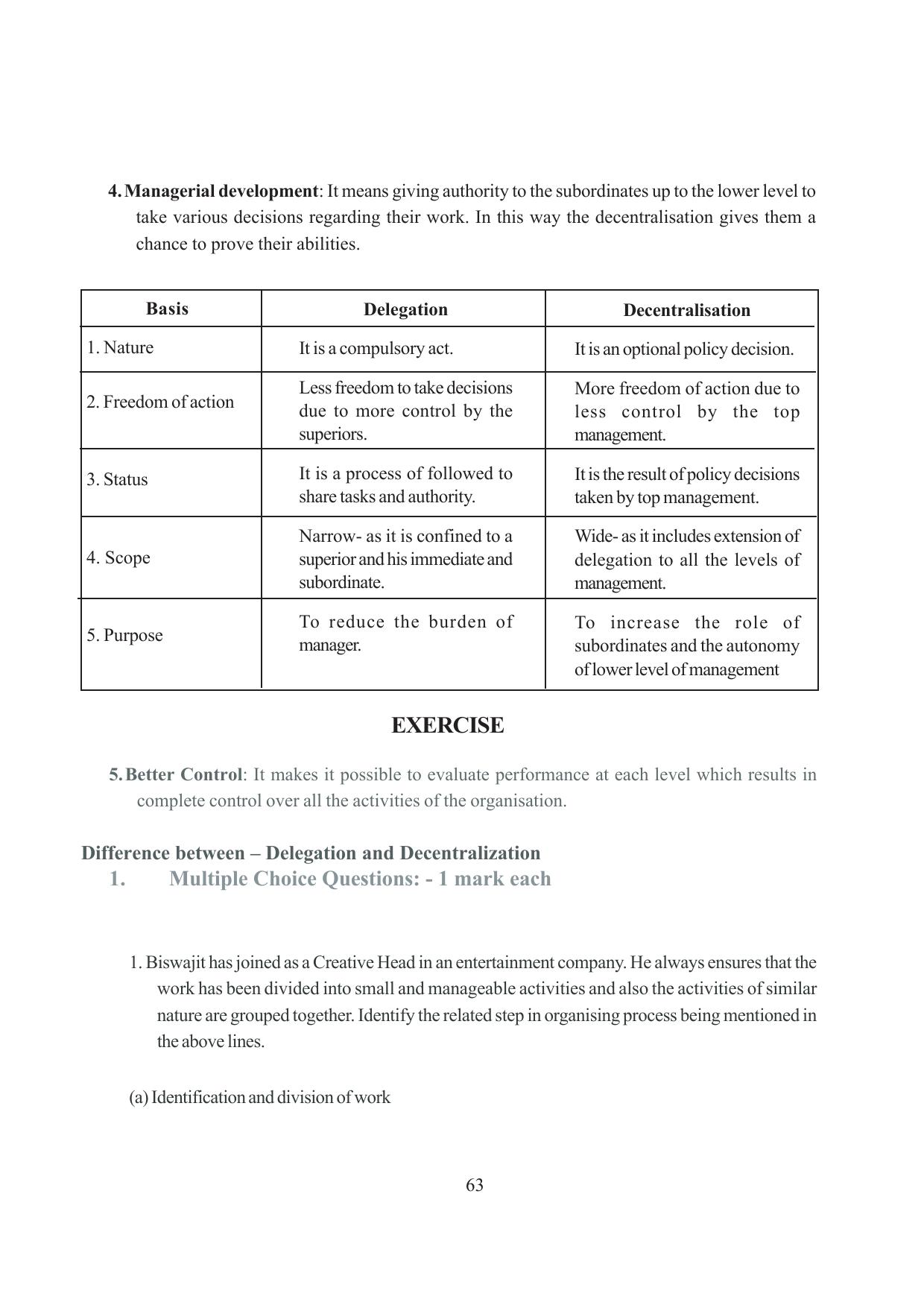 Tripura Board Class 12 Business Studies English Version Workbooks - Page 63