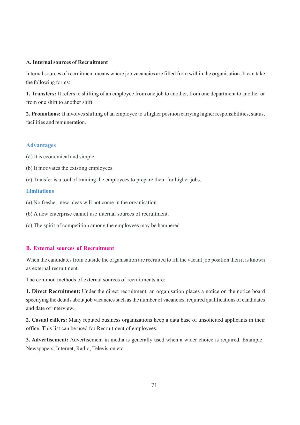 Tripura Board Class 12 Business Studies English Version Workbooks - Page 71