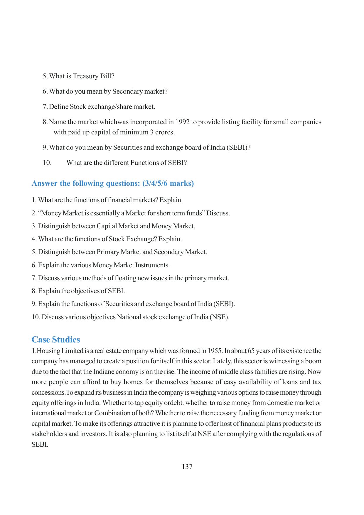Tripura Board Class 12 Business Studies English Version Workbooks - Page 137