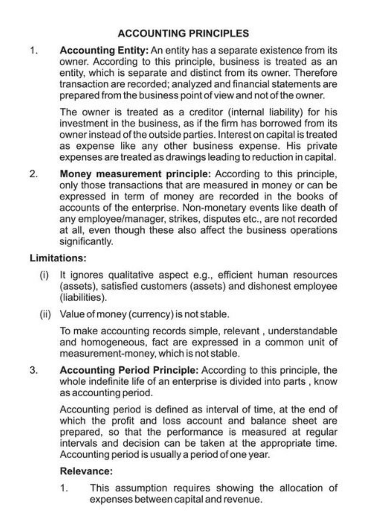Class 11 Notes, Question & Practice Paper - Accountancy (Topic 2 : Theory Base Of Accounting) - Page 4