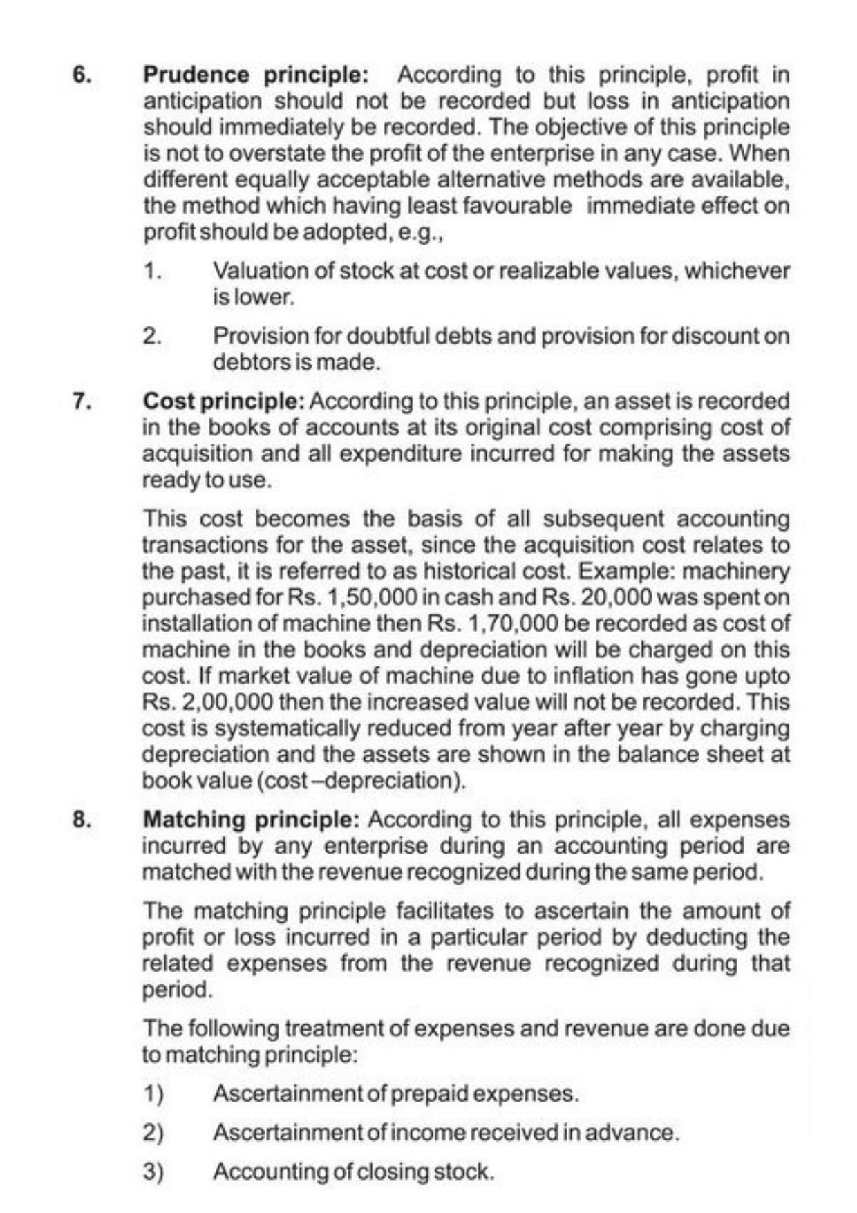 Class 11 Notes, Question & Practice Paper - Accountancy (Topic 2 : Theory Base Of Accounting) - Page 6
