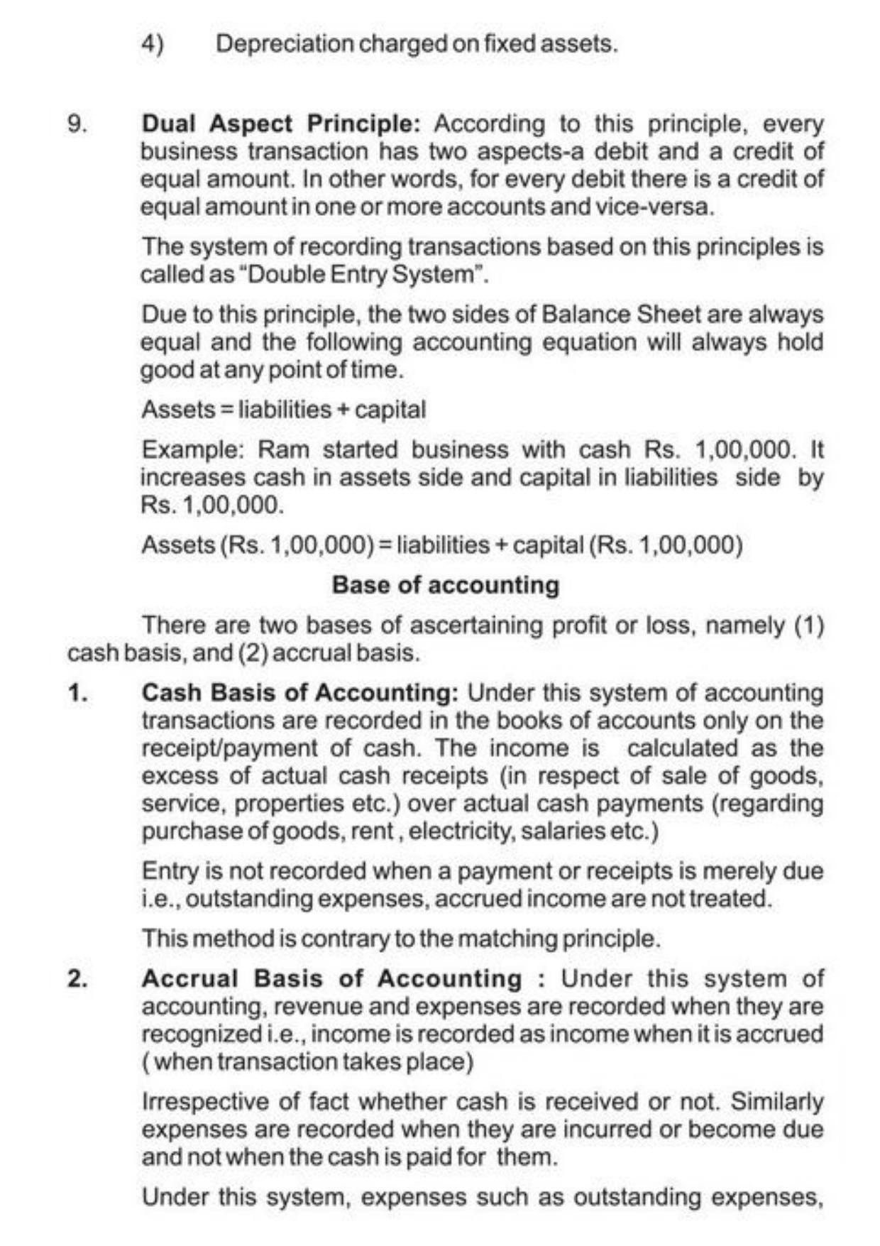 Class 11 Notes, Question & Practice Paper - Accountancy (Topic 2 : Theory Base Of Accounting) - Page 7