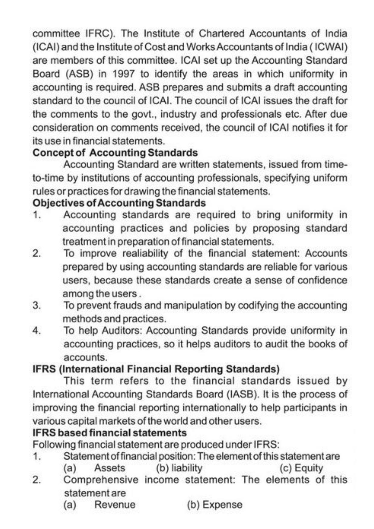 Class 11 Notes, Question & Practice Paper - Accountancy (Topic 2 : Theory Base Of Accounting) - Page 9