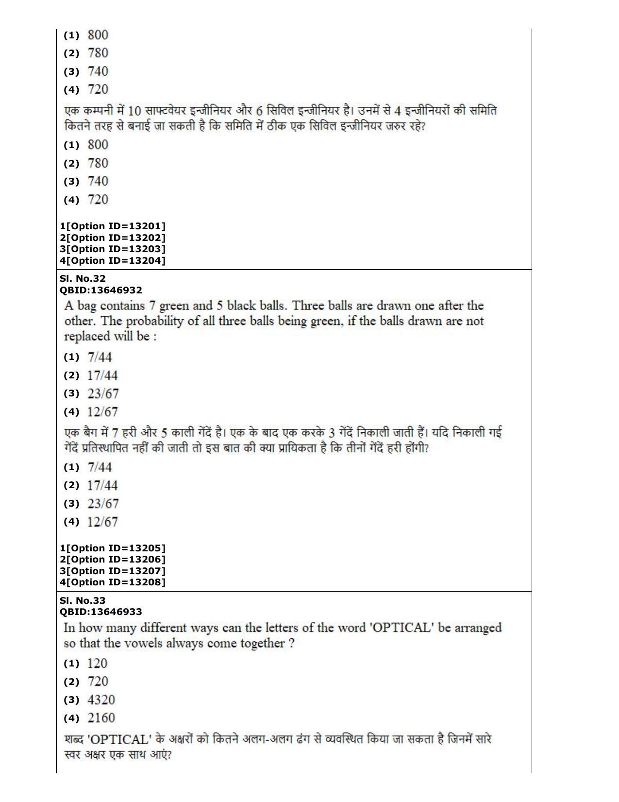 CUET (PG) 2022: PGQP-38 General (MBA etc) (05-09-2022) Question Paper - Page 20