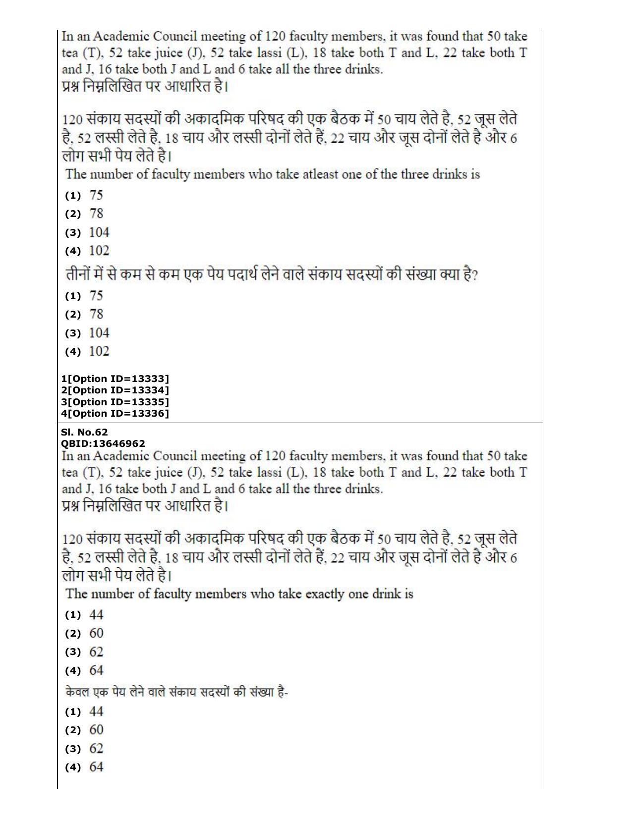 CUET (PG) 2022: PGQP-38 General (MBA etc) (05-09-2022) Question Paper - Page 33