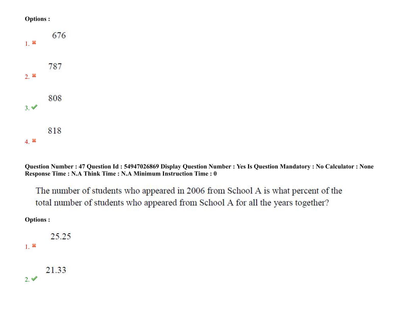 AP RCET 2022: Statistics - 18-10-2022 (Tuesday) Session-II: Question Paper With keys - Page 43