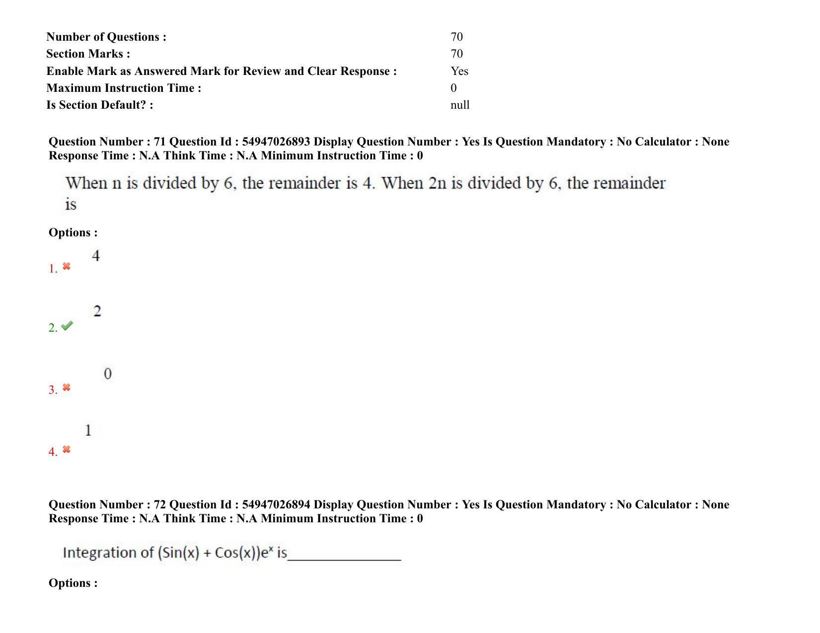 AP RCET 2022: Statistics - 18-10-2022 (Tuesday) Session-II: Question Paper With keys - Page 61