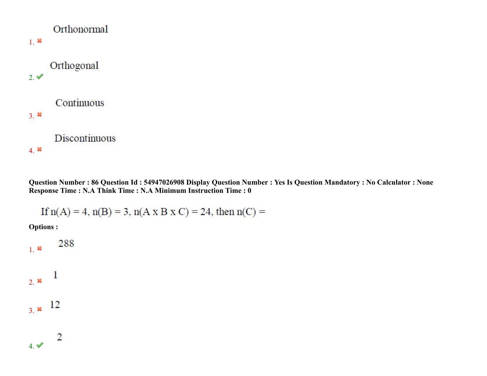 AP RCET 2022: Statistics - 18-10-2022 (Tuesday) Session-II: Question Paper With keys - Page 71