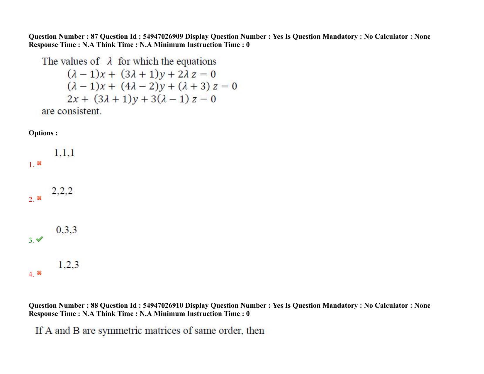 AP RCET 2022: Statistics - 18-10-2022 (Tuesday) Session-II: Question Paper With keys - Page 72