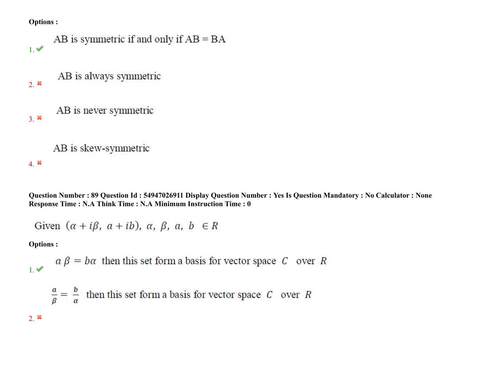 AP RCET 2022: Statistics - 18-10-2022 (Tuesday) Session-II: Question Paper With keys - Page 73