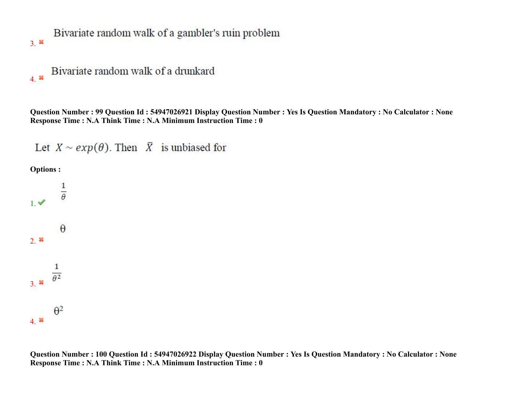 AP RCET 2022: Statistics - 18-10-2022 (Tuesday) Session-II: Question Paper With keys - Page 82