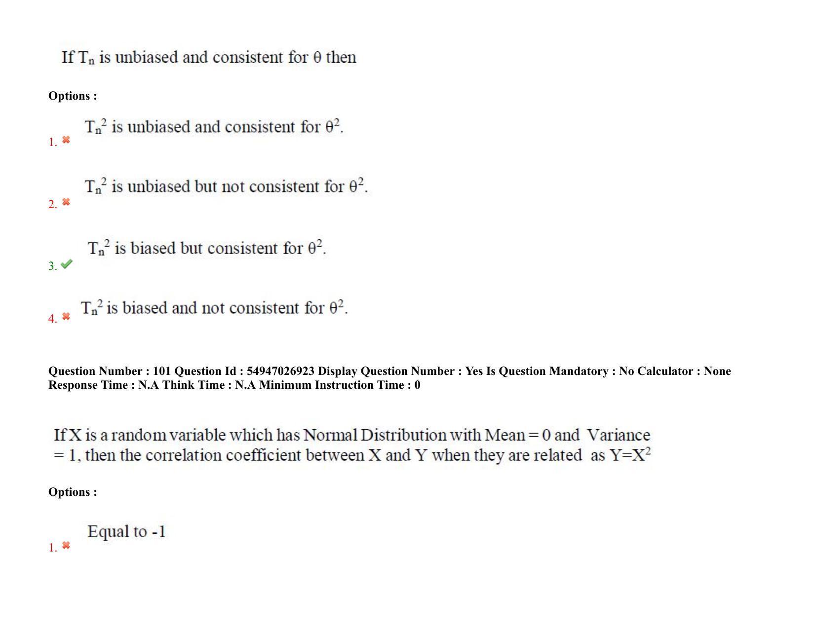 AP RCET 2022: Statistics - 18-10-2022 (Tuesday) Session-II: Question Paper With keys - Page 83