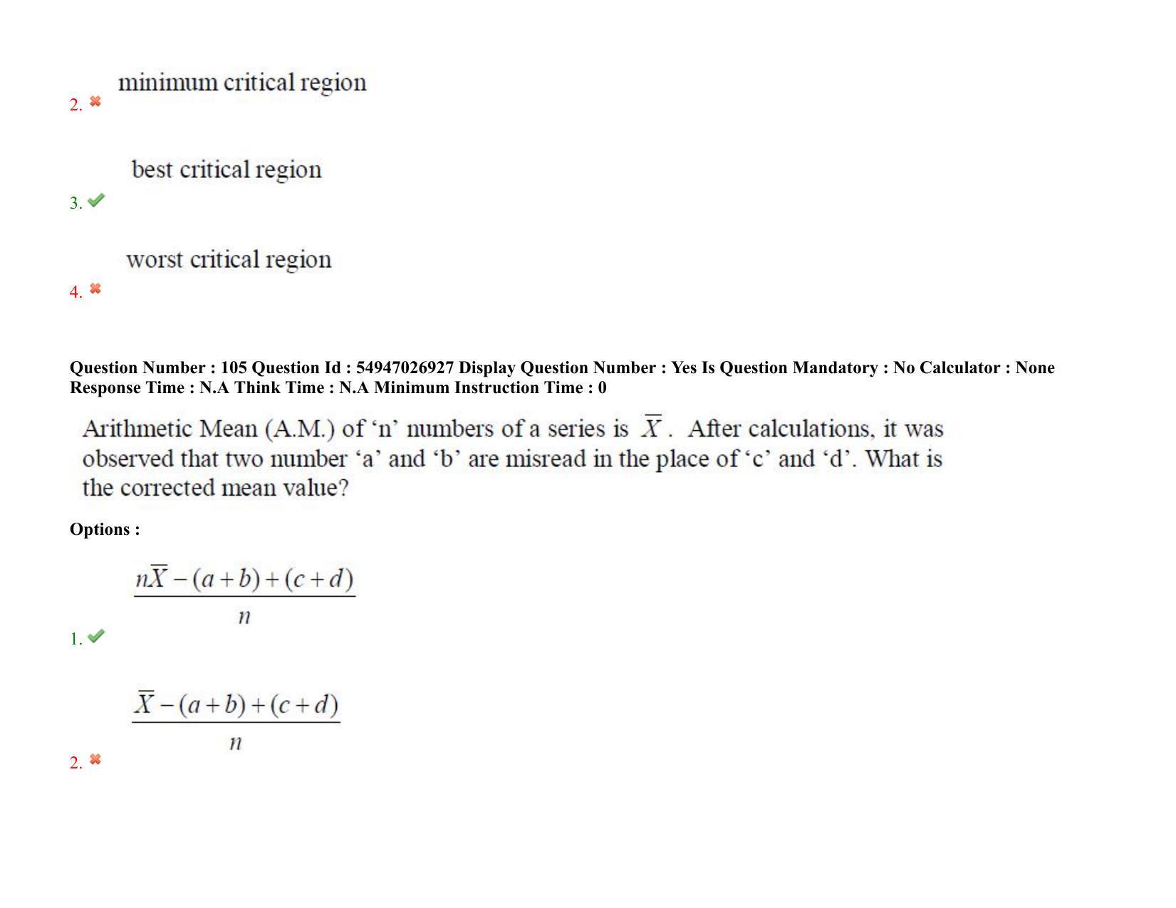 AP RCET 2022: Statistics - 18-10-2022 (Tuesday) Session-II: Question Paper With keys - Page 86