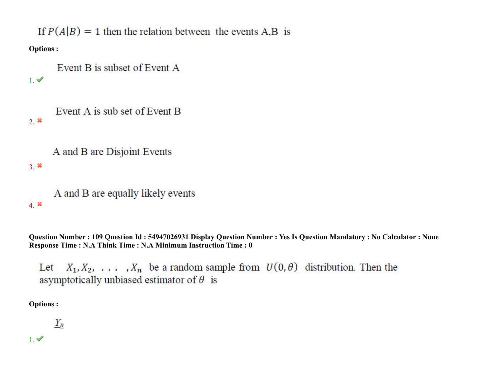 AP RCET 2022: Statistics - 18-10-2022 (Tuesday) Session-II: Question Paper With keys - Page 89