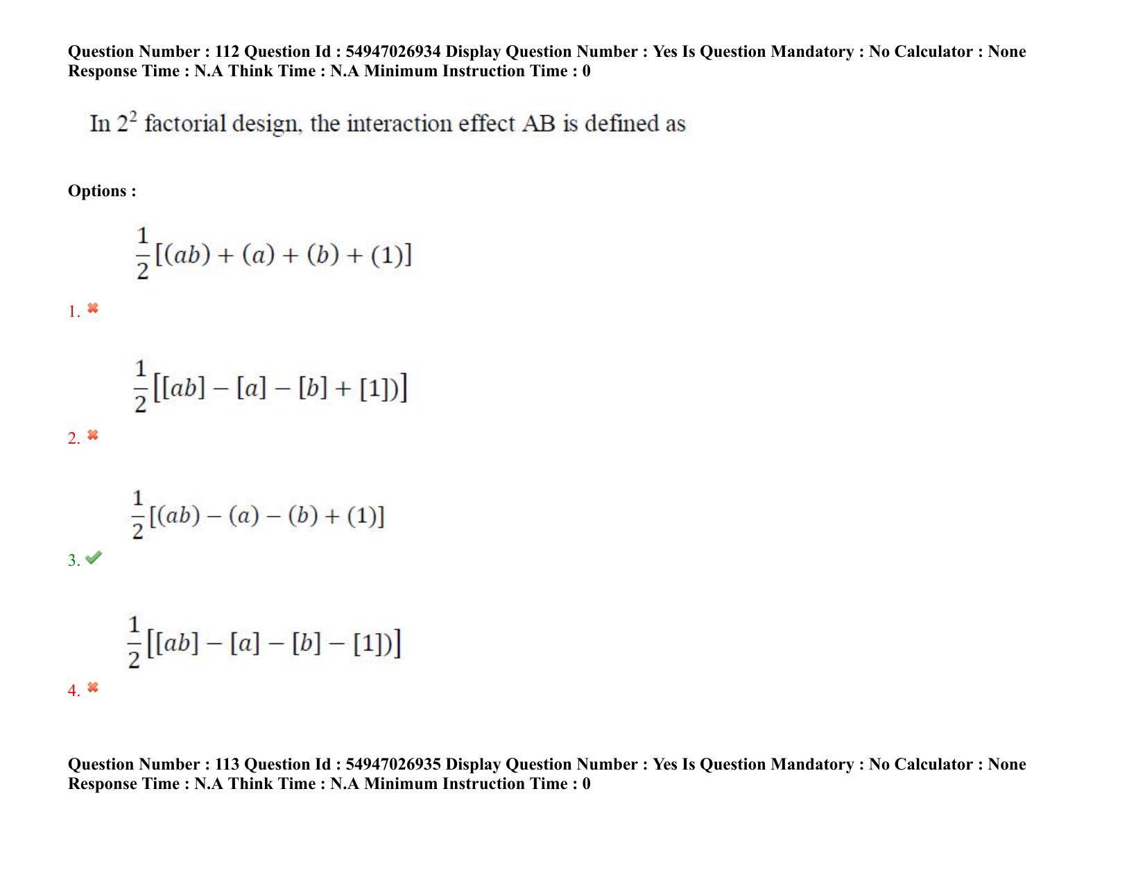 AP RCET 2022: Statistics - 18-10-2022 (Tuesday) Session-II: Question Paper With keys - Page 92