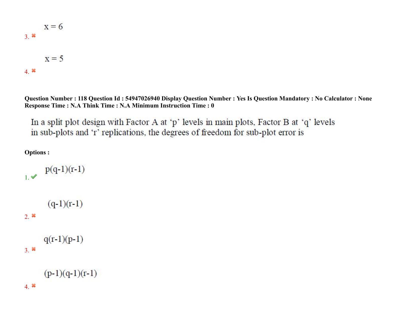 AP RCET 2022: Statistics - 18-10-2022 (Tuesday) Session-II: Question Paper With keys - Page 97