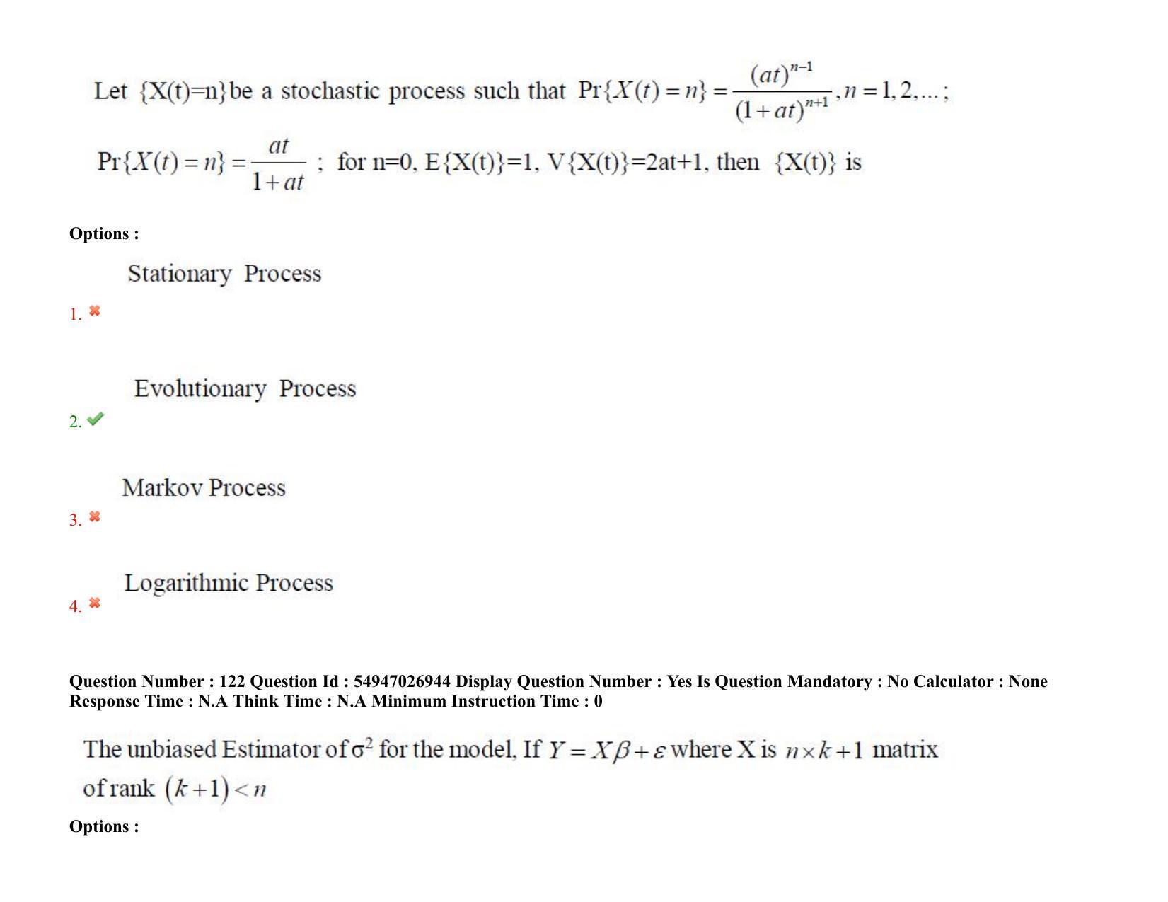 AP RCET 2022: Statistics - 18-10-2022 (Tuesday) Session-II: Question Paper With keys - Page 100