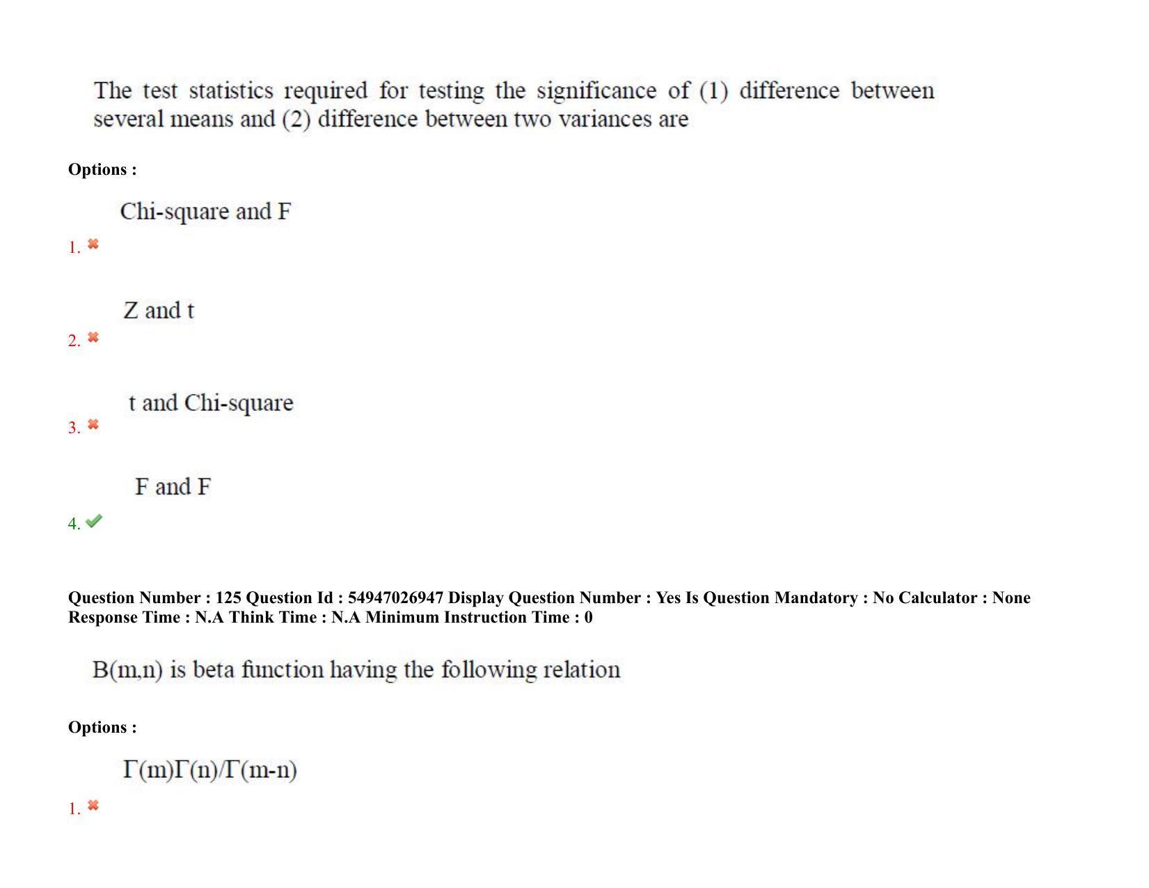 AP RCET 2022: Statistics - 18-10-2022 (Tuesday) Session-II: Question Paper With keys - Page 103