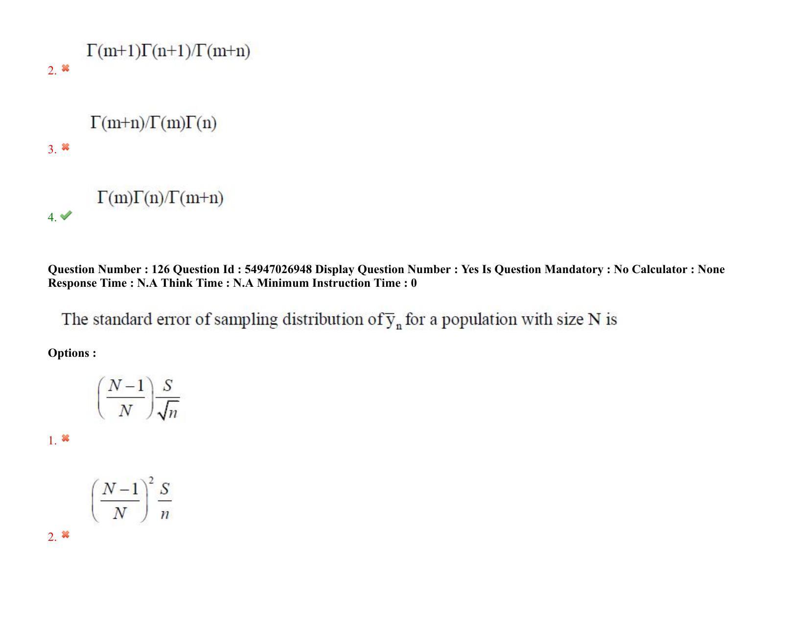 AP RCET 2022: Statistics - 18-10-2022 (Tuesday) Session-II: Question Paper With keys - Page 104