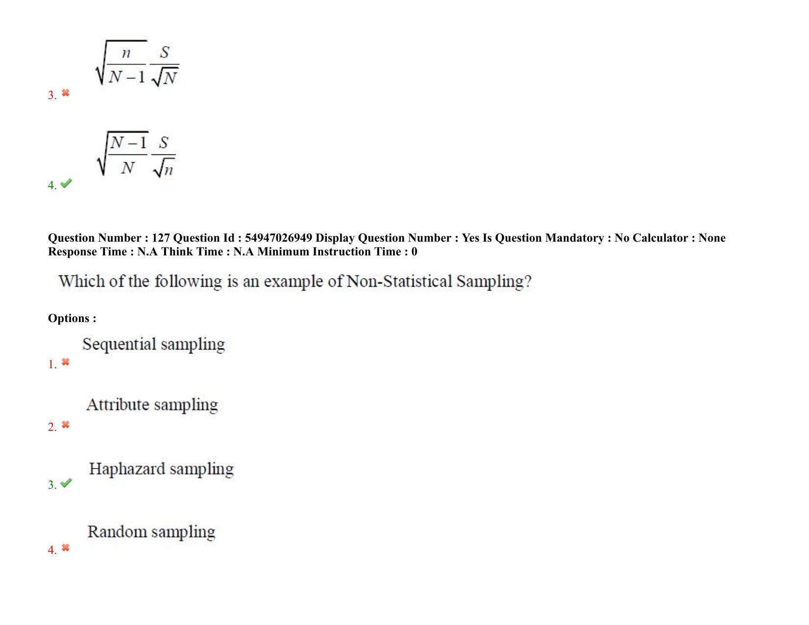 AP RCET 2022: Statistics - 18-10-2022 (Tuesday) Session-II: Question Paper With keys - Page 105